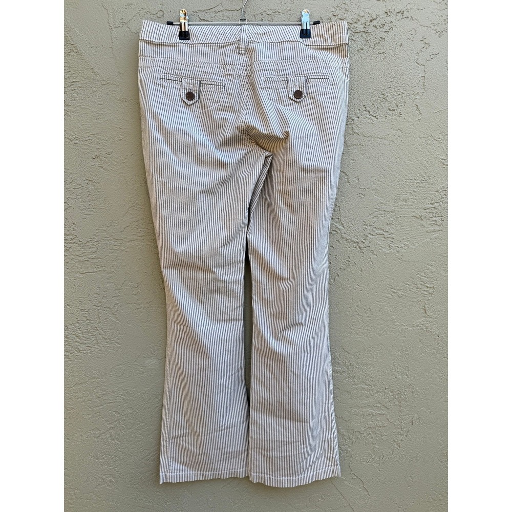 Pure Color Womens Navy White Striped Flare Jeans SZ 30 Nautical Minimalist - Picture 4 of 9